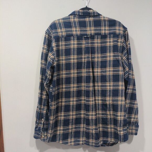 Red Head Brand Mens Button Up LS Flannel Size L Navy Outdoors Casual Bass Pro - Picture 8 of 12